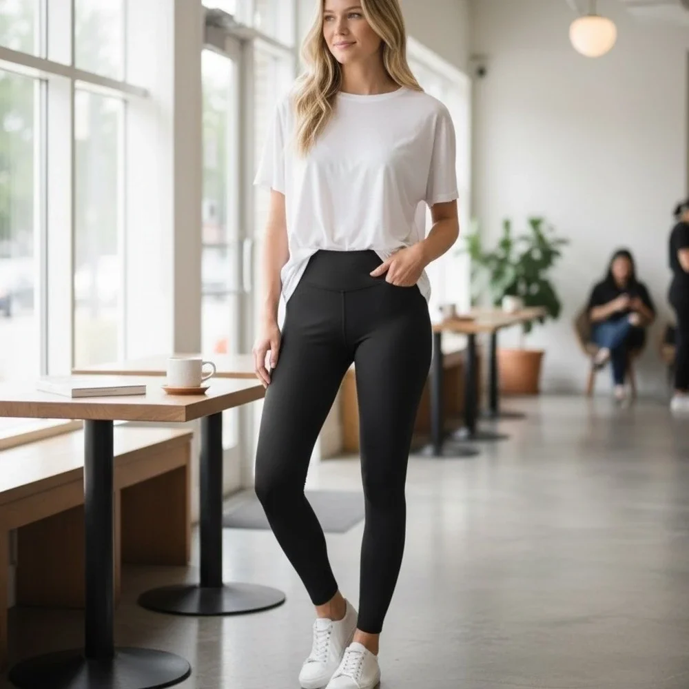 Maurices‎ NEW Ultra High Rise Leggings Long Black Activewear Stretch Size Small